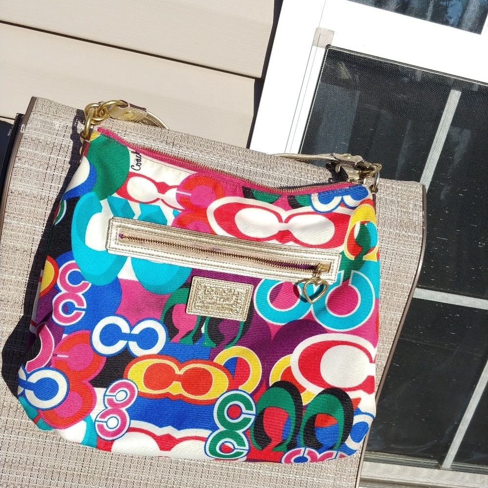 Multicolored Coach purse